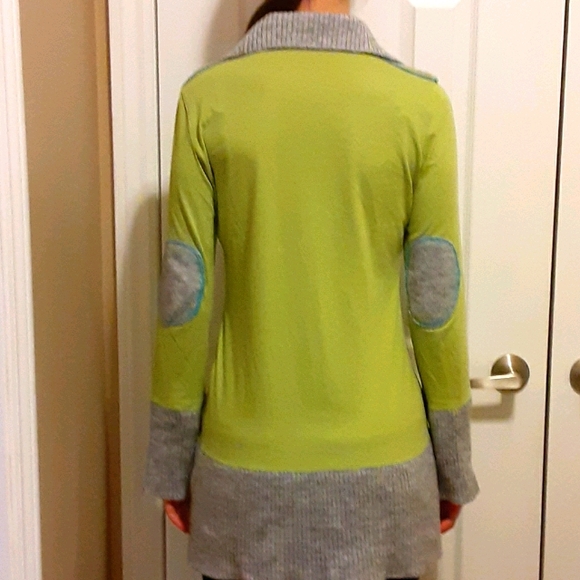 Free People Women's Green Tunic with knit details - Picture 3 of 6